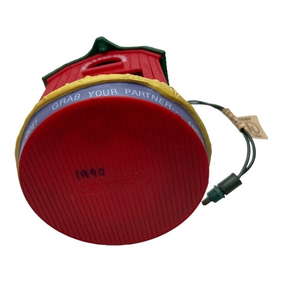 1990 Hallmark Keepsake Santa's Ho-Ho-Hoedown Magic Light Motion Ornament - Picture 8 of 15